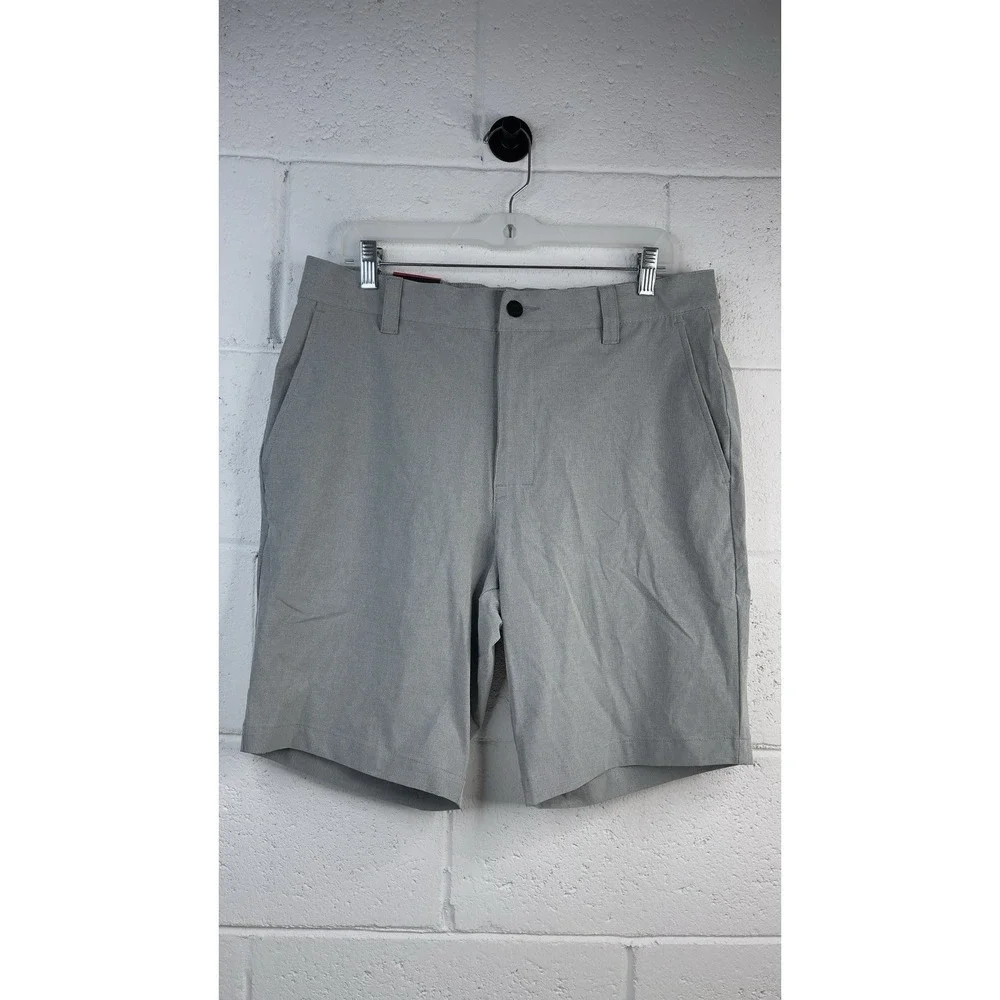 New Banana Republic Comfort Flat Front Shorts Mens 34 Gray Stretch